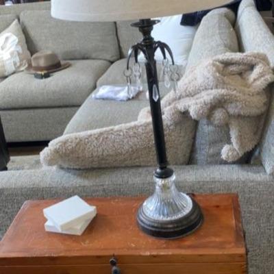 lamp is for sale - sectional sofa in the background is not!