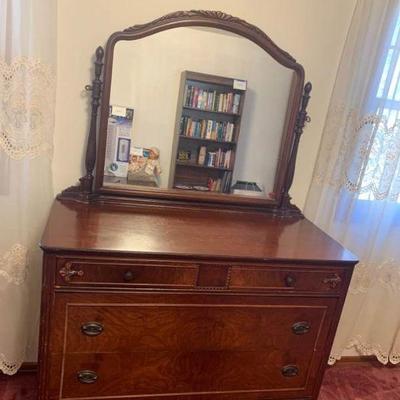 Antique Dresser with Swivel Mirror