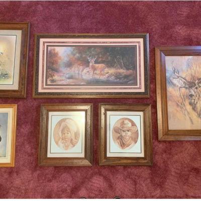 6 Photo Grouping in Wooden Frames