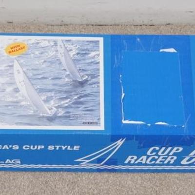 1081	CUP RACER CR 914 RADIO CONTROLLED YACHT MODEL, MIB 

