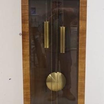 1070	FURTWANGLER TALL CASE CLOCK, HAS A BEVELED GLASS DOOR
