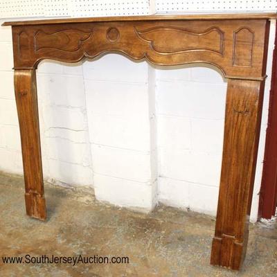 ANTIQUE French Carved Fireplace Mantle 