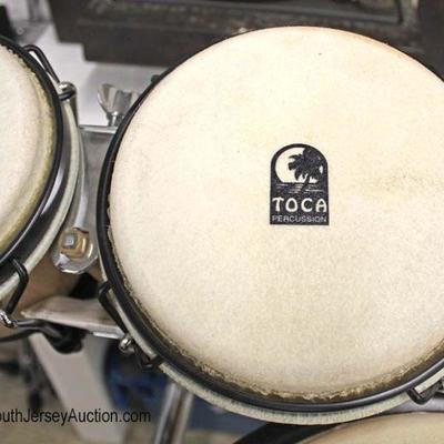  Set of Like New â€œToca Percussion Companyâ€ Maple Case Bongos 