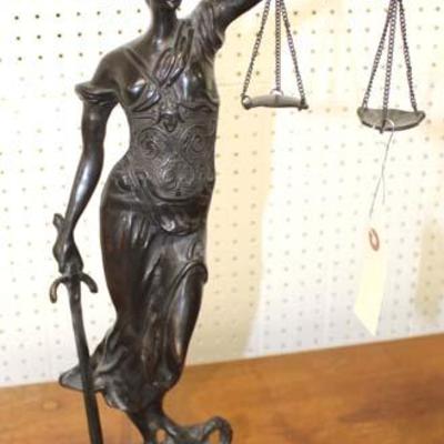 Bronze Lady of Justice Statue 