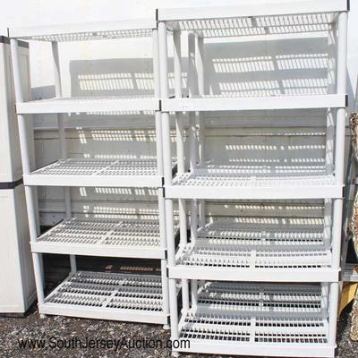  Selection of Like New Large PVC Shelving 