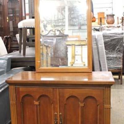  2 Piece Cherry Console and Mirror 