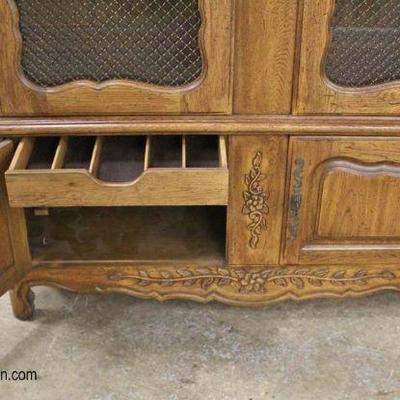  Country French Style 2 Door Wire Front Display Cabinet 