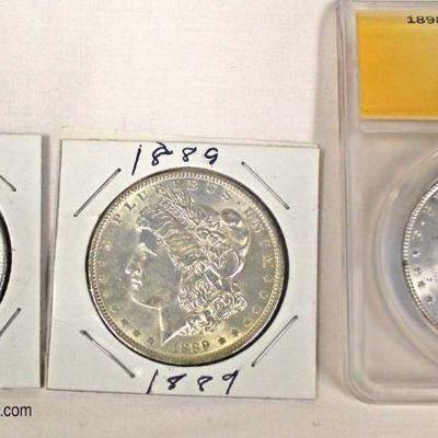  Selection of Morgan Silver Dollars â€“ Some Graded 