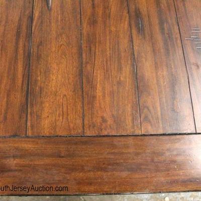  NEW Antique Style Rustic Dining Room Table with Industrial Hardware and 2 Leaves 