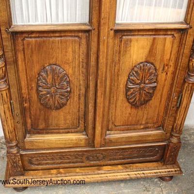  Carved Country Style 2 Door Armoire 