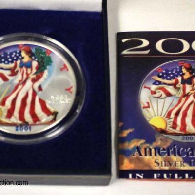  2001 Painted Silver Eagle Dollar 