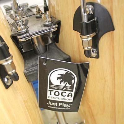  Set of Like New â€œToca Percussion Companyâ€ Maple Case Bongos 