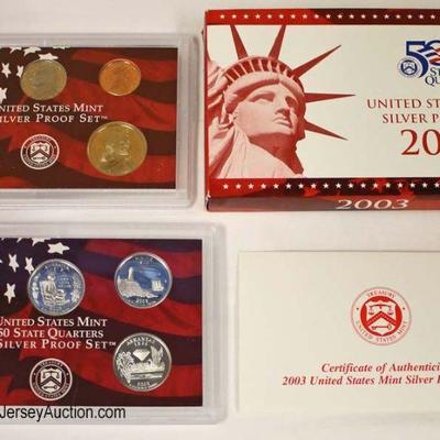  2003 U.S. Mint Silver Proof Set State Quarters 