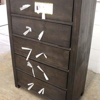  NEW 5 Drawer Antique Grey Style High Chest 