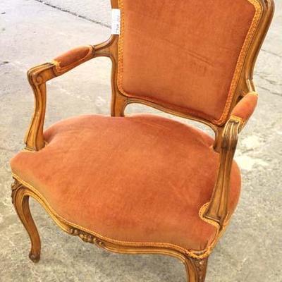  VINTAGE French Style Upholstered Arm Chair 