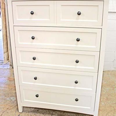  NEW 5 Drawer White Contemporary High Chest 