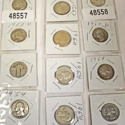  Selection of Silver U.S. Quarters 