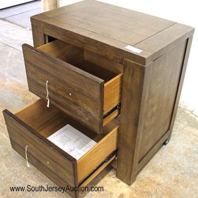  NEW Rustic Style 2 Drawer Night Stand with Hardware 