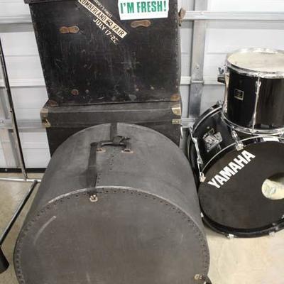  Large 23 Piece â€œYamahaâ€ Drum Set Stage Custom all Birch Shell Drums, Including  Drum Sticks, â€œSabianâ€ Symbols, Including...