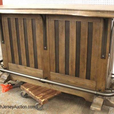  NEW Rustic Finish Free Edge Bar with Foot Rail 