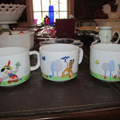 Vintage Japanese Disney mugs
