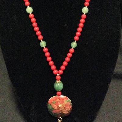 MLC103 Enamel Cloisonne Pendant Necklace