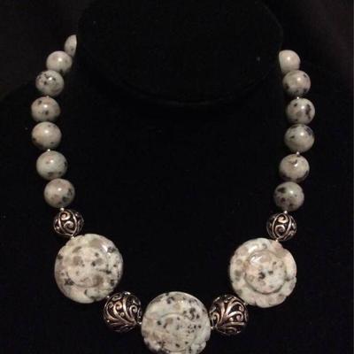 MLC096 Amazonite Good Luck Beads Necklace