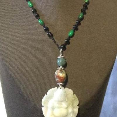 MLC043 Happy Buddha Beaded Necklace