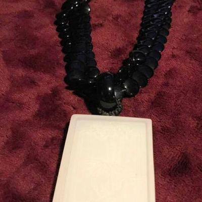 MLC200 White Jade Pendant Necklace