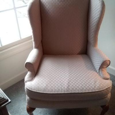 Vintage Wingback Upholstered Chair