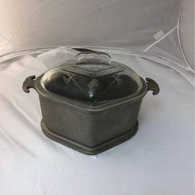 https://www.ebay.com/itm/124131033393 LAN9992: Vintage Gaurdian Ware Service Cast Aluminum Pot Triangle Glass Lid Rare $25
