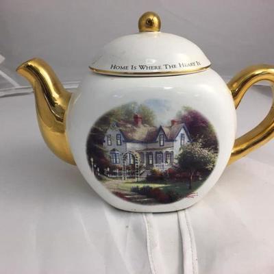 https://www.ebay.com/itm/114158195012  KB0033: Thomas Kinkade 'Home is Where The Heart Is' Teapot $10