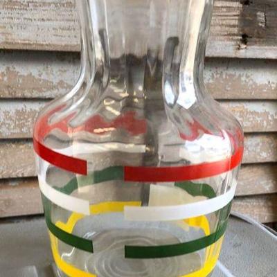 https://www.ebay.com/itm/114158254075 LAN0817: 1940s Style Strip Pattern Ice Tea Pitcher Local Pickup