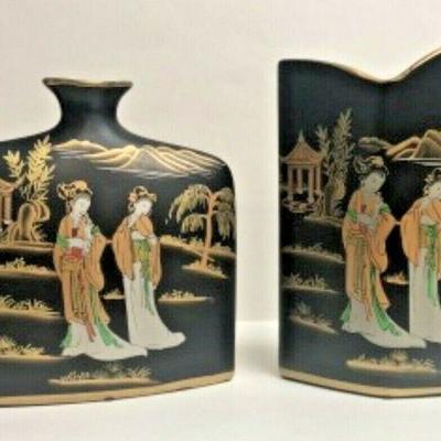 https://www.ebay.com/itm/114113084877 SM3021: SET OF 2 DECORATIVE ORIENTAL STYLE VASES