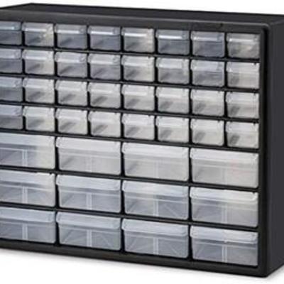#Akro-Mill 10144 D 201inxh by 16 inch by 6-12 inch Hardware and Craft Cabinet,Black