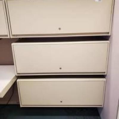 Triple Stack of Metal Cabinets