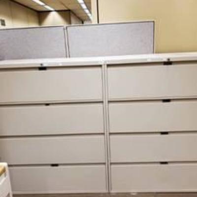 Pair of 4 Drawer Steelcase Lateral File