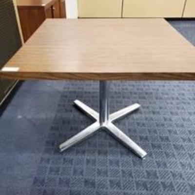 Square Dining Table wChrome Base