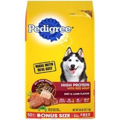 PEDIGREE High Protein Ã¢ Beef and Lamb Flavor Adult Dry Dog Food, 50 Pound Bonus Bag