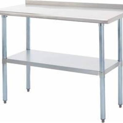 Rockpoint Carmona Tall NSF Stainless-Steel Commercial Kitchen Work Table