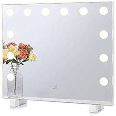 Chende Dimmable Lighted Vanity Mirror for Wall with 3 Color Changing, Frameless Bathroom Mirror with Lights, Hollywood Light up Makeup...