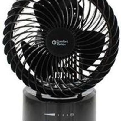 Comfort Zone CZ106RBK, 6-Inch Digital Touch Oscillating Globe Fan