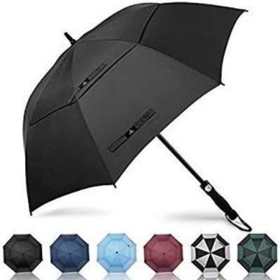 Prospo Golf Umbrella 68 inch Large Heavy Duty Automatic Open Windproof Double Canopy Oversized Stick Vented Rain Snow Umbrellas