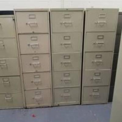 (2) 5 Drawer File Cabinets