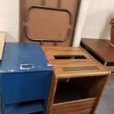 Rolling File Cabinet, Computer Cabinet, 6ft Folding Table