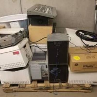 Kodak Projector, CD Player, Electronic Cables, Light Board and More