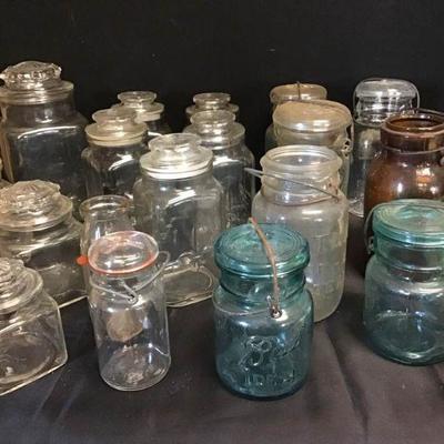 Vtg Glass Jars