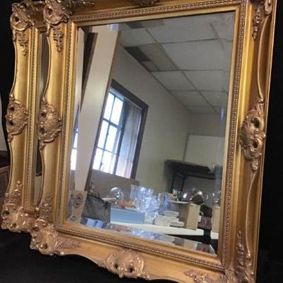 Gold Painted Framed Mirrors