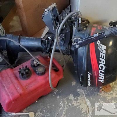 Mercury FourStroke Boat Motor With Gas Can