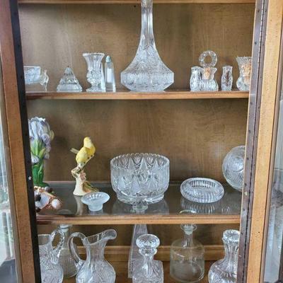 Glass Decanters, Pitchers, Ash tray, Decorative Bowls and More
Some glass, others may be crystal